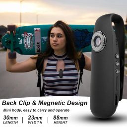 Mini Body Camera,1080P HD Body Cam Audio and Video Recording with 32GB Memory Card,Loop Record & Motion Detection & Wearable Magnetic Clip,Personal Daily Recording,Security Guards image 4