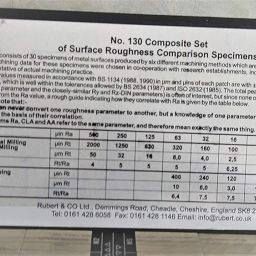 Surface Roughness Comparator NO.130 Composite Set, Rubert England image 2