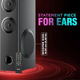 Intex 700-S Multimedia 70 W Bluetooth Tower Speaker | Wired Karaoke Mic | Party Speaker & 5.25 Inch Woofer | LED Display & Bluetooth v5.2 | Fully Remote Control (Black) image 2