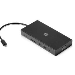 HP Travel USB-C Multi Port Hub Docking Station with USB-C, RJ-45, HDMI, SD and Micro SD Slots - 1C1Y5AA, Black image 3