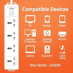 Artis AR-4SS 4 Universal Sockets with Single Switch & Child Safe Shutter Protection image 3