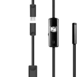 KZLYNN Waterproof Endoscope Camera Flexible IP67 Borescope Camera Inspection 6 LED with 5M Cable 5.5mm for Android,PC & Notebook, with Type C OTG (App USB Camera) image 1