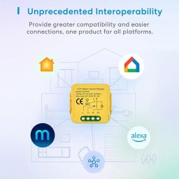 taltbrex 2 Pack Matter Smart Switch Module DIY Light Relay Switch, Works with HomeKit, Siri, Alexa, Google Home, SmartThings, Matter Light Switch Smart Home Automation with Remote Control (2 Gang, 2) image 4