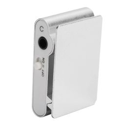 Drumstone 【Summer Season with 15 Years Warranty】 MP3 Player, Back Clip USB Aluminum Alloy Music Player Support Memory Card 250mAh (Silver) Memory Card not included image 3