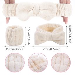 Spa Head Bands And Wrist Set for Makeup Kit Set - Ideal for Face Wash and Makeup Kit Routine - Soft, Absorbent, and Comfortable Headbands and Wristbands for Home Spa Experience image 1