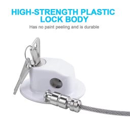 JHEPCOIN Safety Door Locks With Keys For Cupboard, Cabinets, Fridge & Freezers, Child Security Locks, Childproof Your House, With Adhesive, Residue Free, 1 Count, Multicolor image 5