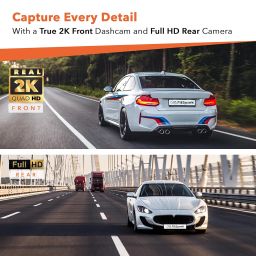 FitSpark DC-101 Pro ADAS 4MP Real 2K Dual Channel Dash Camera No.1 Novatek AI Chipset High Definition 2.7" IPS TrueColors Display Super Night Vision GPS & WiFi | Read Offer for Free Parking Kit image 1