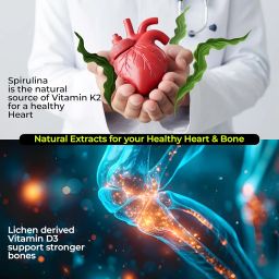 HEALTH VEDA ORGANICS PRIVATE LIMITED Vitamin D3 (600 IU) + Vitamin K2 as Mk7 (55Mcg) | 60 Veg Tablets | Supports Healthy Bones, Boosts Immune System | For Men & Women image 3
