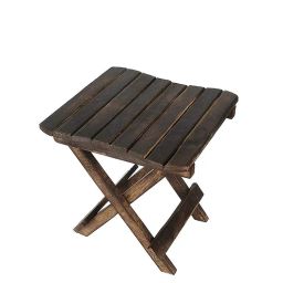 Wooden Folding Square Bed Side Table/end Table/Outdoor Table/Coffee Table/Square Foldable Portable Table 12 inch. (Brown) image 4