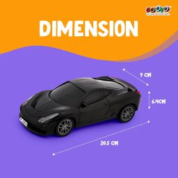 Gooyo GY-222CH Rechargeable Remote Control Car Toy | Black Color, Power Source: Lithium Rechargeable Battery for Car (Included) & 2xAA Battery for Remote Controller (Not Included) image 2