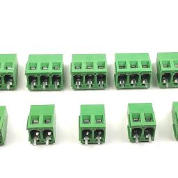 DHRUV-PRO 2 Pin 3 Pin Terminal Block Wire Connector Green PCB Mount Combo Pack of 10 Pcs 2PIN 5 - Pieces and 3PIN 5 - Pieces image 3