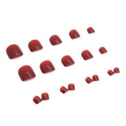 buddy jelly trends Premium Designer 24pcs Toe Stick-on Nails set, with Easy Glue Tab application, Nails are Reusable & Unbreakable (F028) image 4