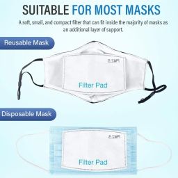 Yugan N99 Filters, Replaceable Refill N99 PM 2.5 Activated Carbon Filter (Pack of 20) (MASK NOT INCLUDED) image 2
