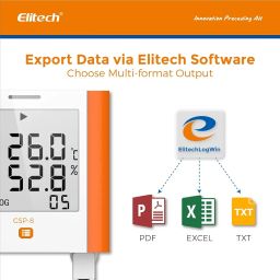 [ISO 17025 Certified] Elitech GSP-8 Digital Data Logger Refrigerator Temperature Humidity Recorder Alarm Reusable Recorder Refrigerator Thermometer 100000 Points image 2