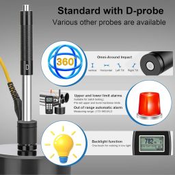 Helivivfy Metal Hardness Tester - Portable Hardness Tester Kit with Test Block,Pen Type Richter Hardness Tester,Rockwell Metal Hardness Meter image 2