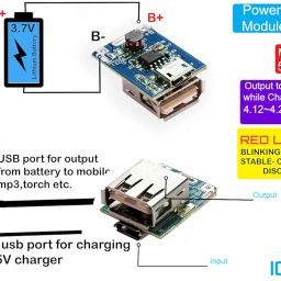 ICSTORE 18650 3.7V Cell/Battery Spacer/Mount Holder/Case for Portable Electronics/Car/Motorcycle use With TP4056 Battery BMS Module & Powerbank Module - Pack of (10 spacer + 1 Module + 1 Module) image 3