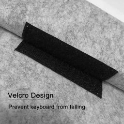 GREENSHEEP Felt Laptops Keyboard Sleeve Case for Logitech K380 Bluetooth Multi-Device Wireless Keyboard, Travel Pouch for Office (Keyboard Not Included) - Grey image 2