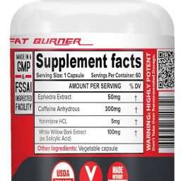 NutriJa ECA Stack - Extra Potent Fat Burner | Ephedra Extract, Yohimbine, Caffeine - 120 Capsules (Pack of 2-60 capsules) image 1