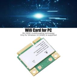 UniMarket® Wireless Net Card, MU MIMO Multithreading Technology WiFi Card 2.4G/5G Dual Band Efficient Transmission for Advisement Player for Laptop image 1