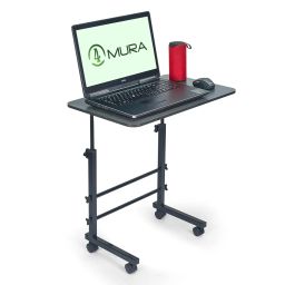 mankita Foldable Wooden Laptop Table for Bed, Study Table with Drawer, Tablet/Mobile Holder for Kids & Adults - Multipurpose Hight Ajustable Table (BLACK HEIGHT ADJUSTABLE) image 3
