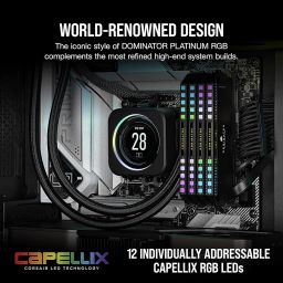 CORSAIR Dominator Platinum RGB DDR5 RAM 64GB (4x16GB) 6400MHz CL32 Intel XMP iCUE Compatible Computer Memory - Black (CMT64GX5M4B6400C32) image 3