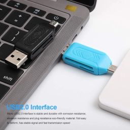 Zxtor Multi Use 3 in 1 Micro USB OTG Smart TF Card Reader Adapter with 2.0 USB HUB -Multi Colour image 3