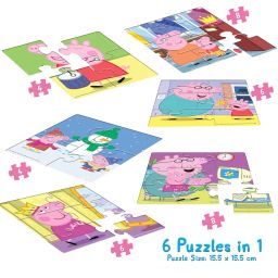 Frank Peppa Pig - A Set of 6 Jigsaw Puzzle for Kids Above 3+ Years - Fun & Challenging Brain Booster Games - for Focus and Memory - 60401 image 2