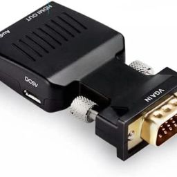 NEXSA VGA to HDMI Adapter Converter with Audio,(PC VGA Source Output to TV/Monitor with HDMI Connector), Active Male VGA in Female HDMI 1080p Video Dongle adaptador for Computer,Laptop,Projector image 1