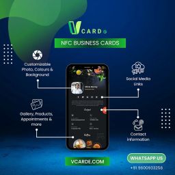 VCARDE.COM - India's First - Customizable AI Designed Artistic Multicolour NFC Business Card - Lifetime Plan Included - Server in India (Design 10) image 5