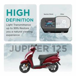 Spartan Shield Digital Cluster Screen Guard For TVS JUPITER 125 SMARTXONNECT Scooter 2024 || TFT Meter Display Console Protector || Anti Scratch Jupiter125 X Connect Accessory [Not Tempered Glass] image 3