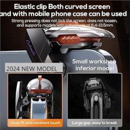X Memo AK06 Electric PUBG Game Controller Trigger [1 Pair] New Version Smart Phone Game Controller Gamepad Large Thickness, Sensitive Aim & Shoot PUBG Triggers for iOS/Android-Black image 5
