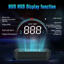 Enakshi® 2xOBD Hud Head Up Display Digital Car Speed On-Board Computer Speedometer| Parts & Accessories | Car & Truck Parts | Gauges | Speedometers image 3