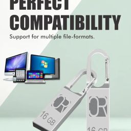 3.0 USB Flash Drive/Pen Drive with Metal Body - Silver | External Storage Device 4GB 8GB 16GB 32GB 64GB 128GB 256GB | Compatible with Laptop, Desktop, Projector, Car, Audio (16GB) image 3
