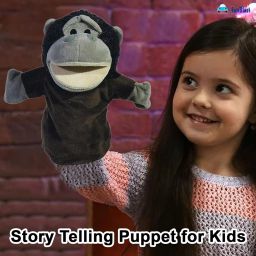 FunBlast Plush Animals Hand Puppet – Movable Mouth, Soft, Learning Toy for Kids (Gorilla) image 3