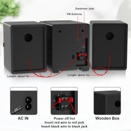 Compact Stereo System for Home, 30W CD Player with Speakers, Bluetooth, FM Radio, Aux-in, USB Playback, Earphone Port, DSP-Tech, Remote Included (New Version) image 5