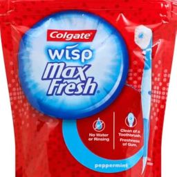 Colgate Adult Max Fresh Wisp Disposable Travel Manual Toothbrush, Peppermint - 24 Count, Red image 1