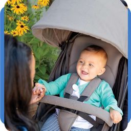 Joie muze lx Travel System, Includes juva Infant Carrier, SoftTouch 5-Point Harness, Lie-Flat Recline, UPF 50+ Canopy, All-Wheel Suspension, One Hand Fold Stroller, Usage from 0+ to 3 Years (15kg). image 3