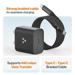 Ambrane 20W Type C Mobile Charger Adapter, Fast Charging for Android, iPhone 16/15/14/13/12/11/X (Pro,/Plus/Max Series), Samsung, Google Pixel & Oppo,Vivo Other Type C Enabled Devices, (M20,Black) image 3
