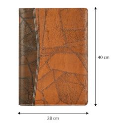 Amazon Basics Leatherette Document Files with 40 Leaf | Water Resistant | Durable | File Folders | Certificate Holder | B4, Grey Brown image 5