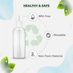 SPOTVIEW Multipurpose Refillable Spray Bottle 100 ml with Fine Mist (Transparent) Pack of 5 image 4
