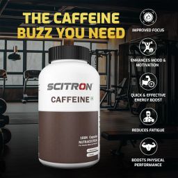 SCITRON Caffeine 200mg | Insane Focus & Powerful Energy Boost for Peak Performance | 100 Capsules image 5