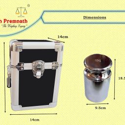 Baijnath Premnath 10000g (10kg) OIML M2 Class Stainless Steel Test weight for Testing & Calibration with NABL Certificate, Precision 1600mg with Industrial Alloy Safety Case for handling image 2