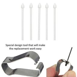 Stylus Pen Nibs, Touch Stylus Nib, Replaceable Nibs, Pen Refill Tool Set Compatible with Spen Tab S6/S7 + Note10/Note20 Nib (White, Stylus Pen Not Included) image 3