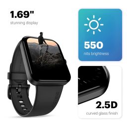 Noise Pulse Go Buzz Smart Watch with Advanced Bluetooth Calling, 1.69" TFT Display, SpO2, 100 Sports Mode with Auto Detection, Upto 7 Days Battery (2 Days with Heavy Calling) - Olive Green image 1