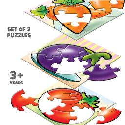 Frank Vegetables - A Set of 3 Jigsaw Puzzle for Kids Above 3+ Years - Fun & Challenging Brain Booster Games - Educational Puzzle for Focus and Memory - 10211 image 4