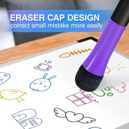royalkart® Magnetic Dry Erase Markers Fine Point Tip,12 Colors White Board Markers Dry Erase Marker With Eraser Cap, Low Odor Whiteboard Markers Thin Dry Erase Markers image 3
