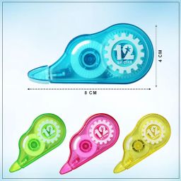 GLUN® Multipurpose 12 Meter White Strip Error Correction Tape with Front Cap for Office, School, Project, Assignment Pack of 1 image 4