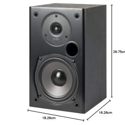 Polk Audio T15 100 Watt 5.1 Channel Wired Bookshelf Speaker with Dolby (Black) image 2