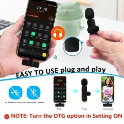 ERONICS Wireless Bluetooth Collar Mic for Youtubers – Ideal Microphone for Mobile YouTube, Wireless Mic for Vlogging, and for Clear Audio Live Recording No App Needed K8 | Plug and Play Microphone image 2