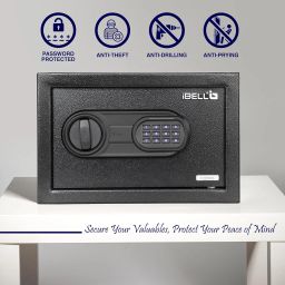 iBELL SL-23S Digital Electronic Safe Locker for Personal and Office Use | 23L Black Locker with Blue LED Light and Emergency Key Access, 12 Months Warranty image 4